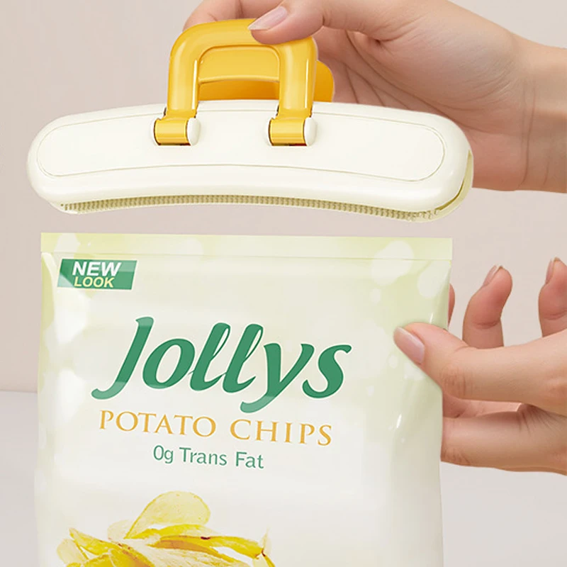 

Foldable Handle Kitchen Bag Clip for Snacks And Tea Bags Fresh-Keeping Sealing Clip Ideal for Kitchen Seasoning Bags