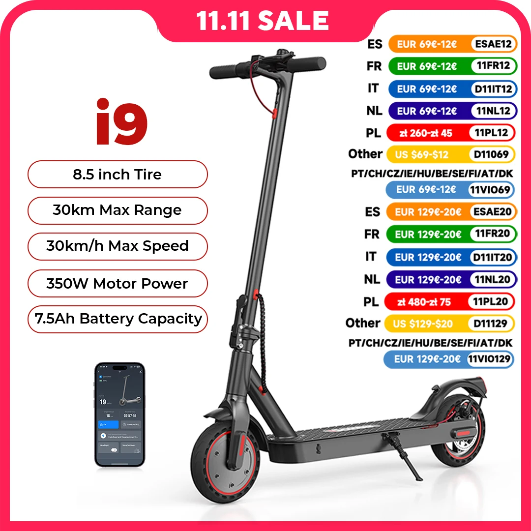 iScooter i9 elektromos roller 350W 8,5 hüvelyk