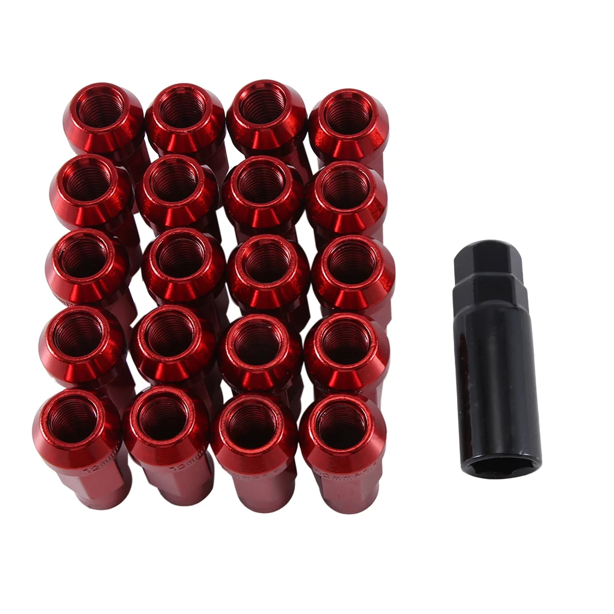 M12X1.5 Red Wheel Nut Wheel Screw Nut Universal Wheel Decoration Exterior Car Supplies