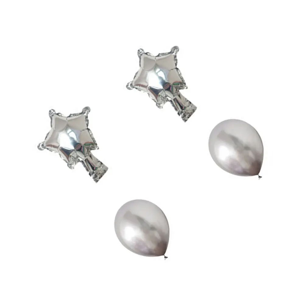 

Eid Mubarak Letter Aluminum Foil Balloons Latex Moon Star Party Decor Silver Reusable Balloon Decoration Photo Props
