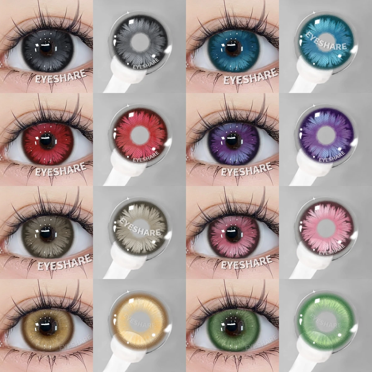 EYESHARE Anime Farbige Kontaktlinsen Cosplay Blaue Augen Kontakt Lila Weiche Augen Linse Halloween Schönheit Make-Up Rote Linsen Jährlich