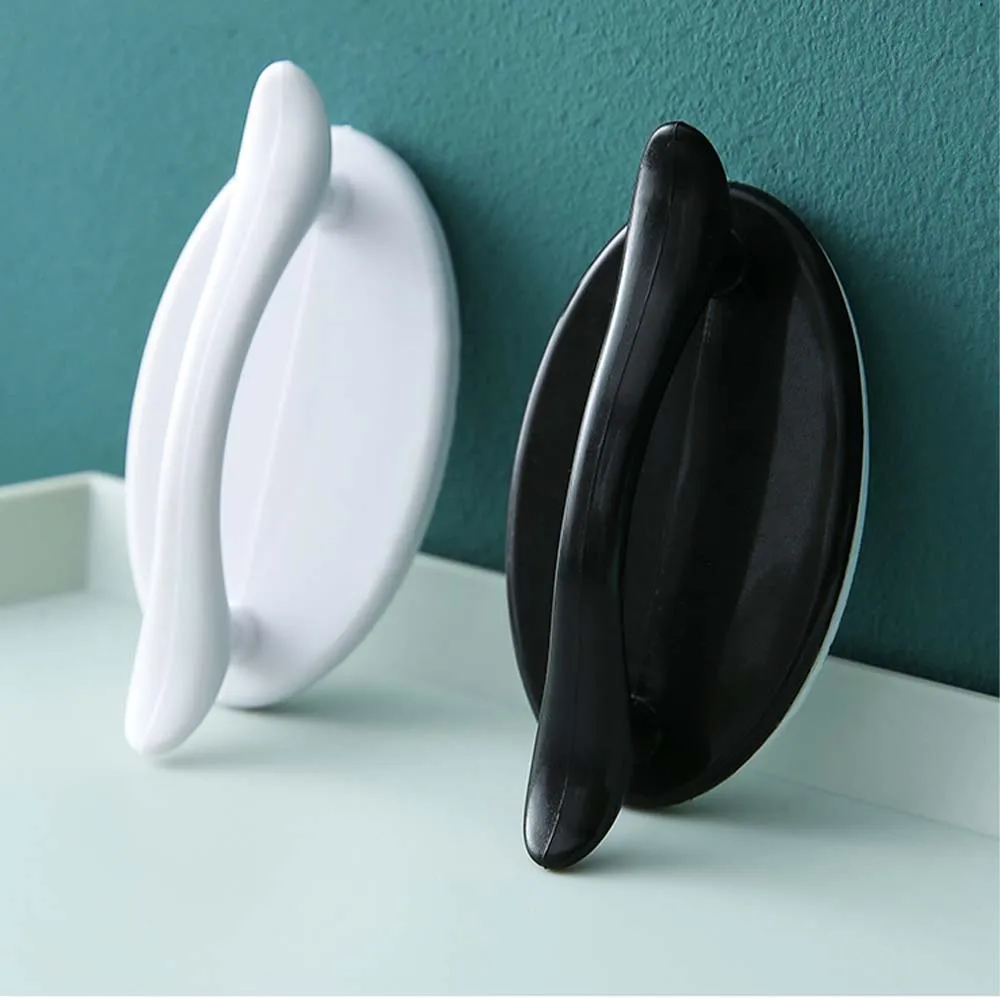

Sliding Door Handle Free Punching Surface Mounted Handle Drawer Glass Wardrobe Handle Kitchen Cabinet Door Paste Plastic Knobs