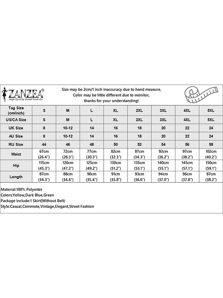 ZANZEA Vintage Office Lady Zipper Faldas 2024 Women High Waist Skirt Elegant Side Pocket Jupes Korean Fashion Long Overskirts