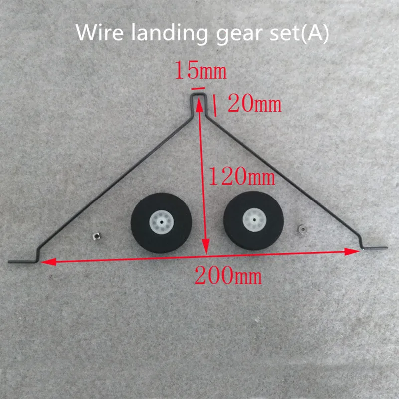 1Set Steel Wire Landing Gear With Sponge Wheel Block Mounting Bracket  For EPP 3D KT Aircraft Steel Wire landing gear RC parts