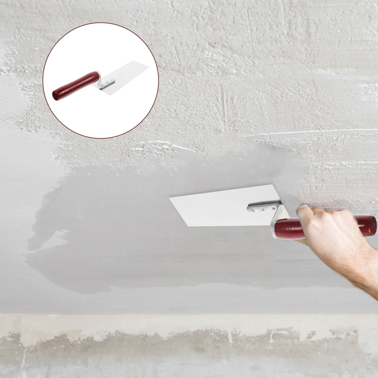 

Stainless Steel Trowel Bricklaying Construction Spatula Plastering Putty Knife Wood Tools Cement Handle Drywall Finishing