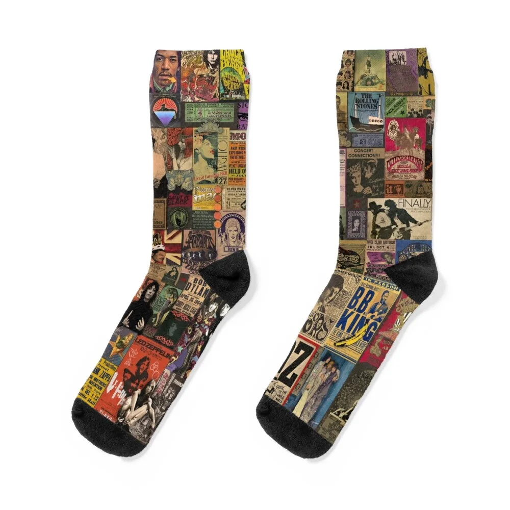 

Rock n' Roll Stories II Socks floral bright garter snow hiking Ladies Socks Men's