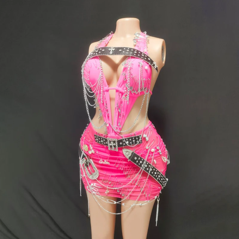 Luxury Women's Belly Dancing Skirt Diamond-Encrusted Dress Stage Competition Ensemble Made of Spandex by Novance