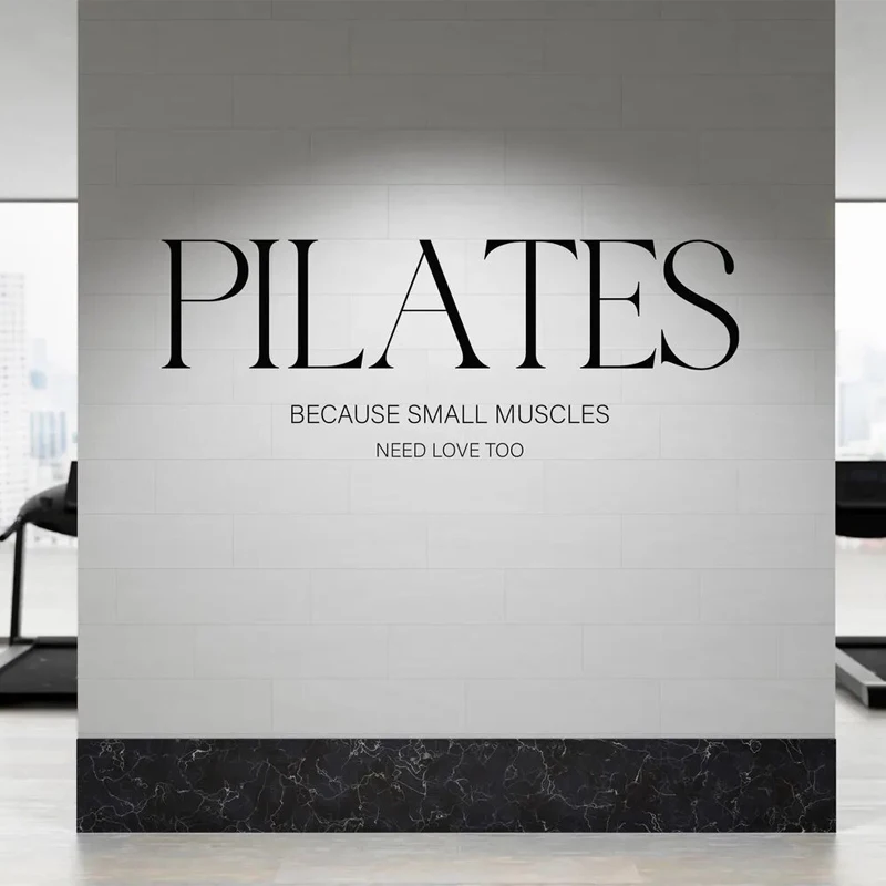 Pilates Wall Art,Fitness Wall Quotes,Pilates Wall Sticker,Vinyl Letter,Fitness Motivation Decoration  4D38