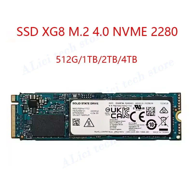 For Toshiba Kioxia  XG7 XG8 512G 1T 2TB 4TB M.2 NVME 2280 notebook desktop solid-state drive  SSD Original