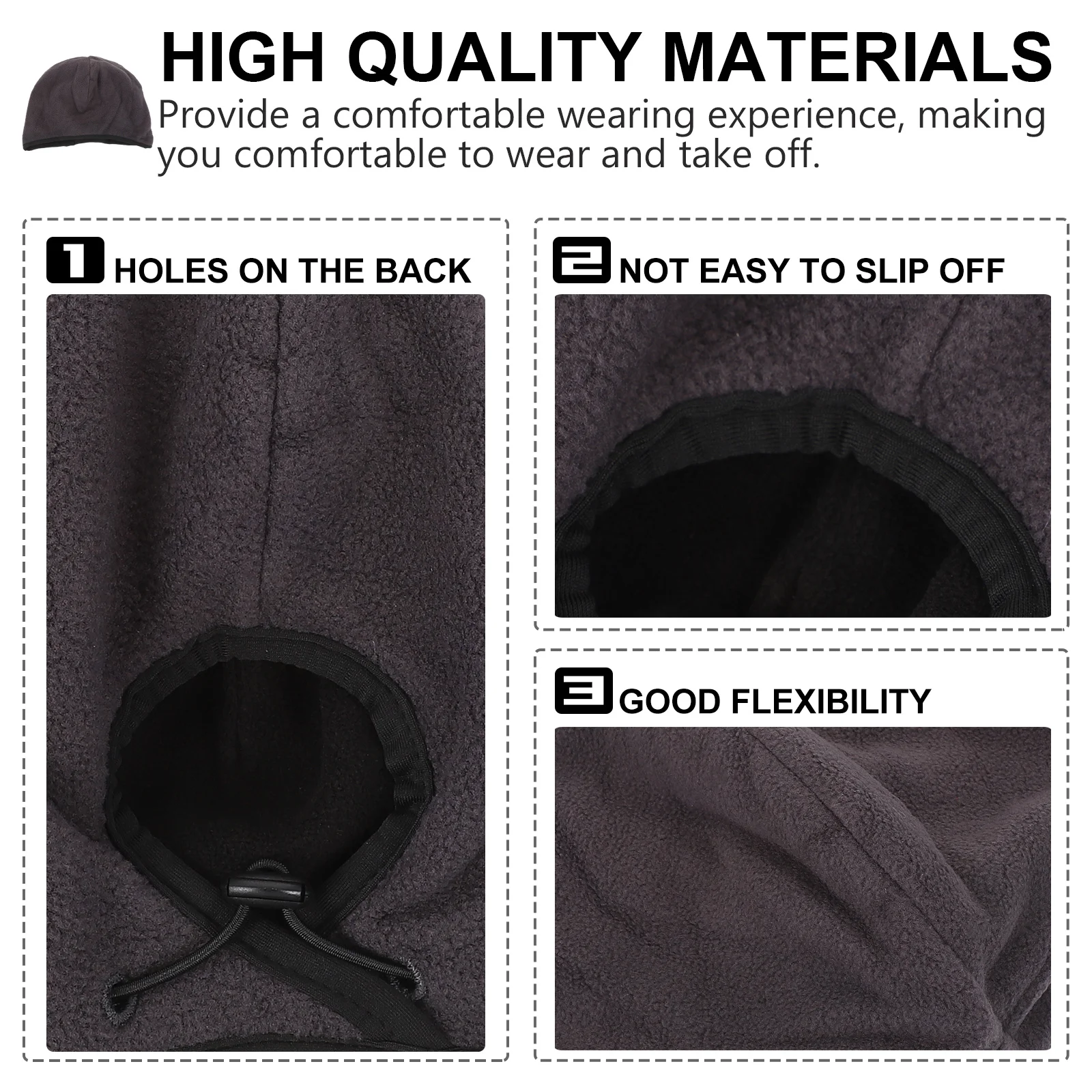 Cycling Hat Windproof Warm Fleece Protective Cover Outdoor Use For Hiking Skiing Lady Polar Bonnet Long Hair Hole