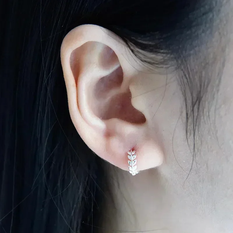 2025 New European and American Leaf Earrings for Women's Daily Wear, Simple and Fresh Countryside Style Jewelry Accessories