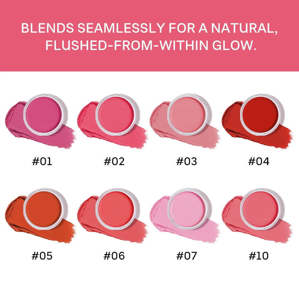 Bivanfe Cream Blush Matte Moisturizing Long-Lasting Easy To Apply Stain Resistant Natural Makeup Blush Suitable For Women