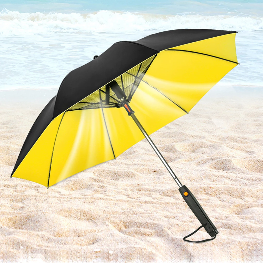 3 in 1 Fan Mist  Umbrella Uv Blocking Umbrella USB Charging Fan Umbrella Summer Cooling Sun Block Folding Umbrellas