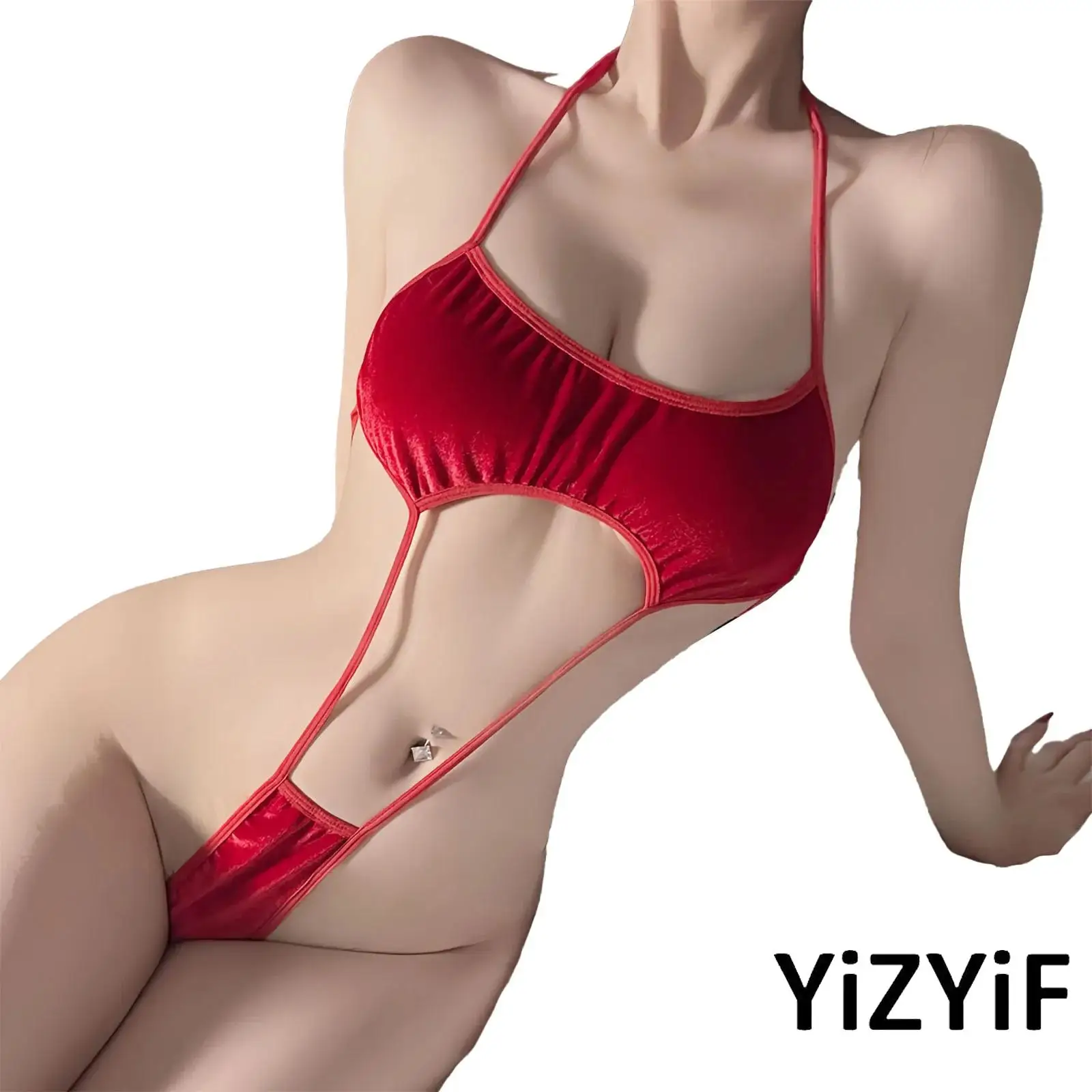 

Женское сексуальное рождественское соблазнительное боди, нижнее белье, ажурное боди на шнуровке с милым декором с помпонами для рождественских игр для пар