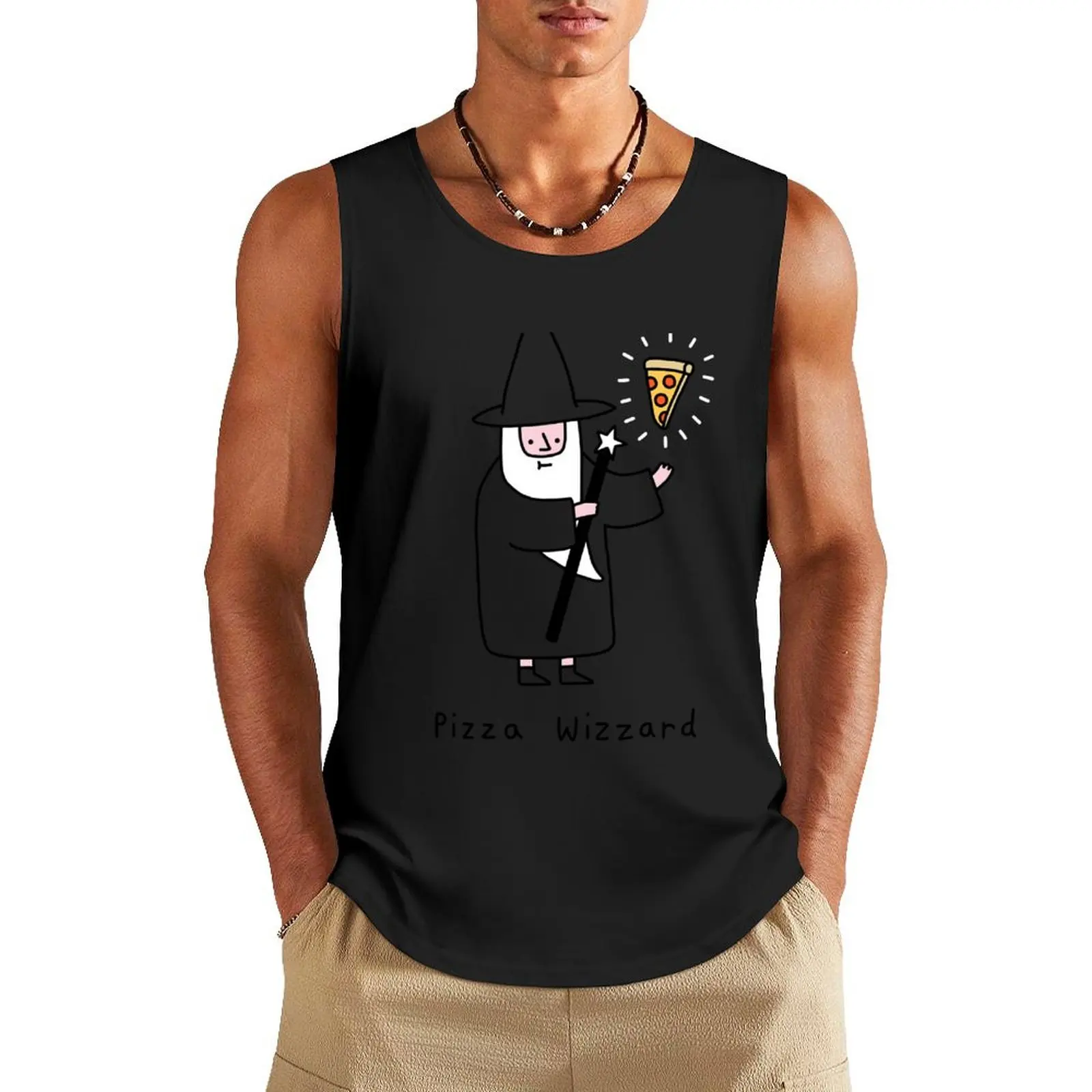 

Pizza Wizzard Tank Top t-shirts for Men's gym Gym man