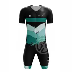 Men's Short Sleeve Triathlon Suit Cycling Skinsuit Ropa Conjunto Ciclismo Hombre Road Bike Tights Jumpsuit Bicycle Clothing