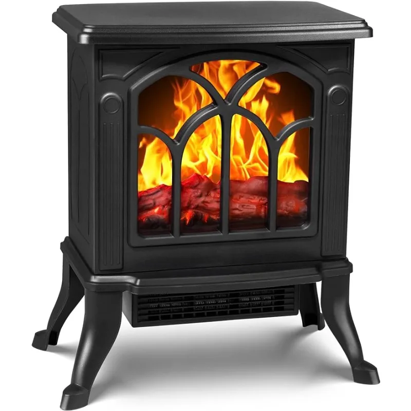 

LifePlus Fireplace Heater, Electric Fireplace Stove with 3D Realistic Flame, Portable Fireplace Space Heater for Indoor Use