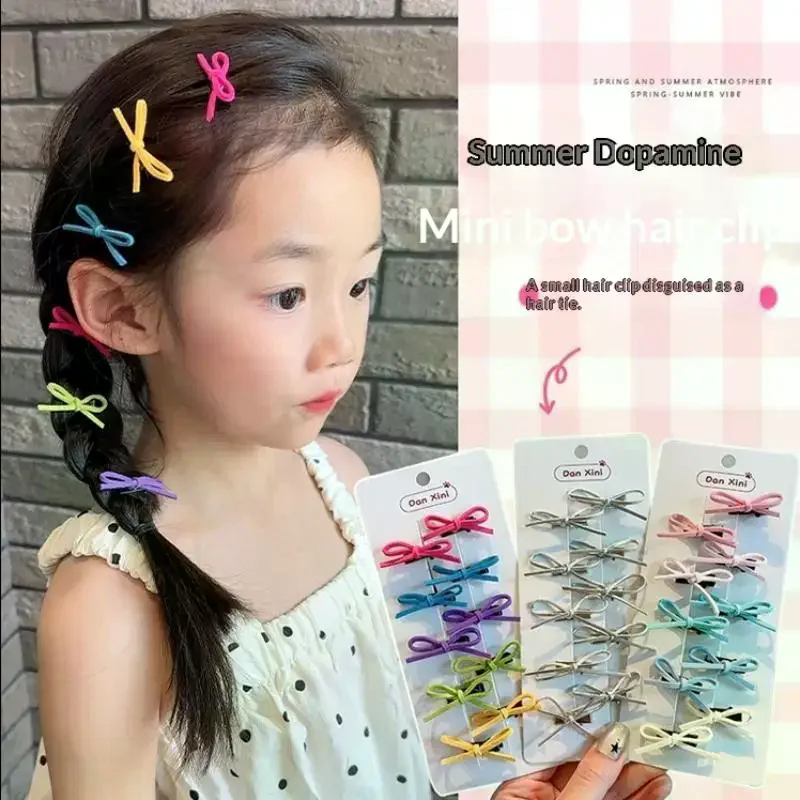 10Pcs Sweet Bow Hair Clips, Colorful Barrettes, Cute Hair Accessories For Girls