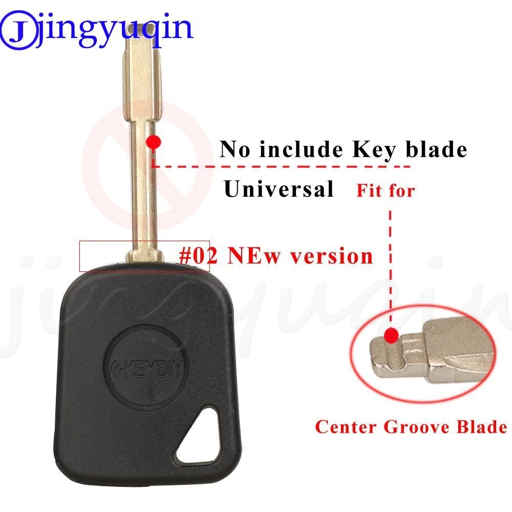 Jingyuqin 10 Uds nuevo Original Universal KEYDIY transpondedor llave de coche Fob Shell # Caja de versión 02 para cabezal de hoja de llave KD VVDI