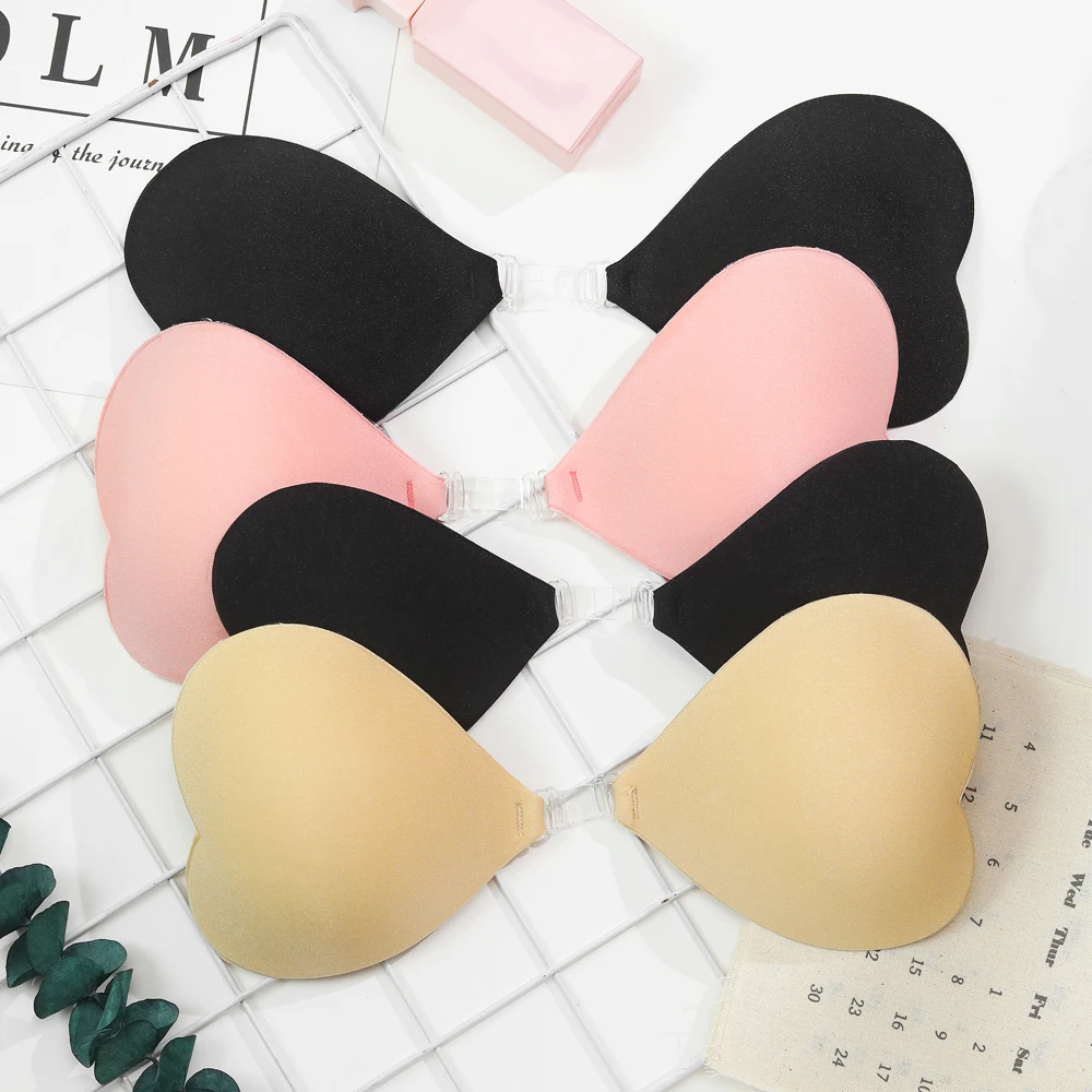 Bras For Women Heart Shaped Silicone Breast Sticker Iift Up Nude Self-Adhesive Bra Nude Invisible Cover Bra Pad Sexy Strapless