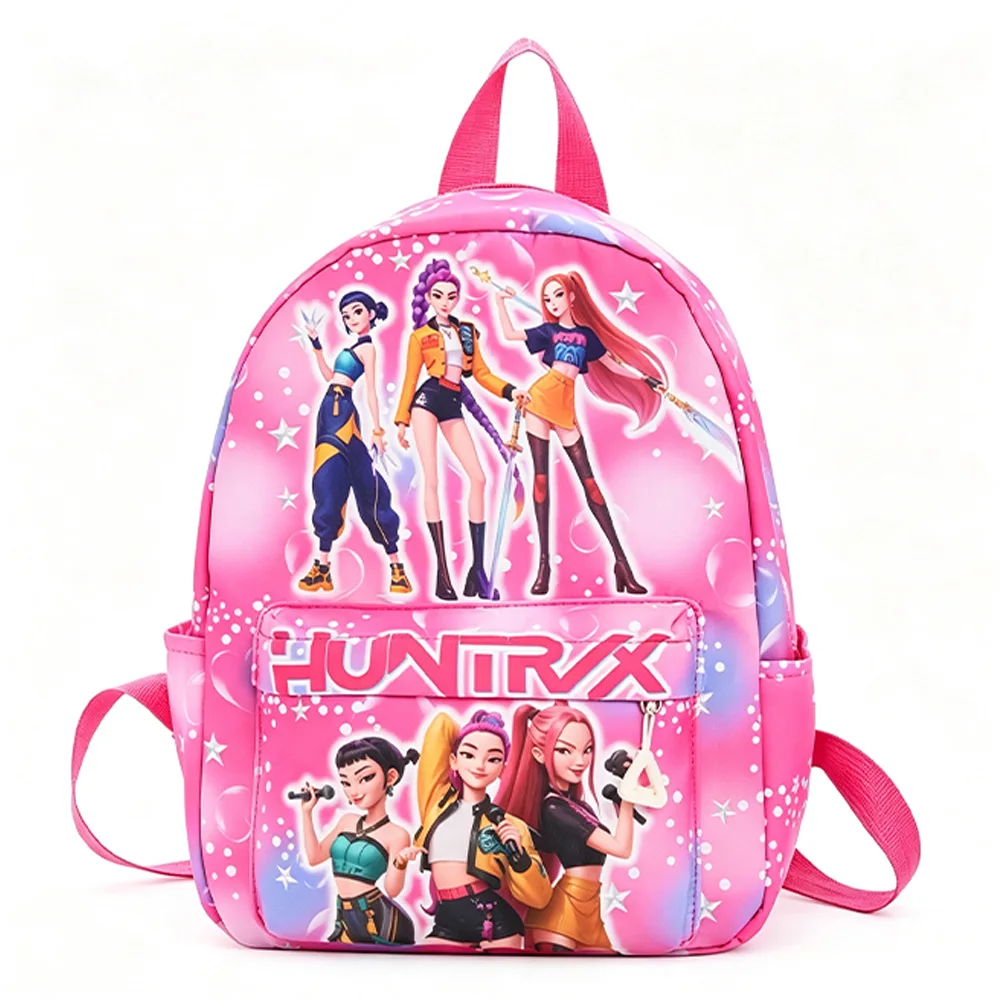 Rosaroter 10-Zoll Leichtgewicht-Rucksack Rumi Mira Zoey Saja Schultasche für Jungen und Mädchen Moch – Detail 1