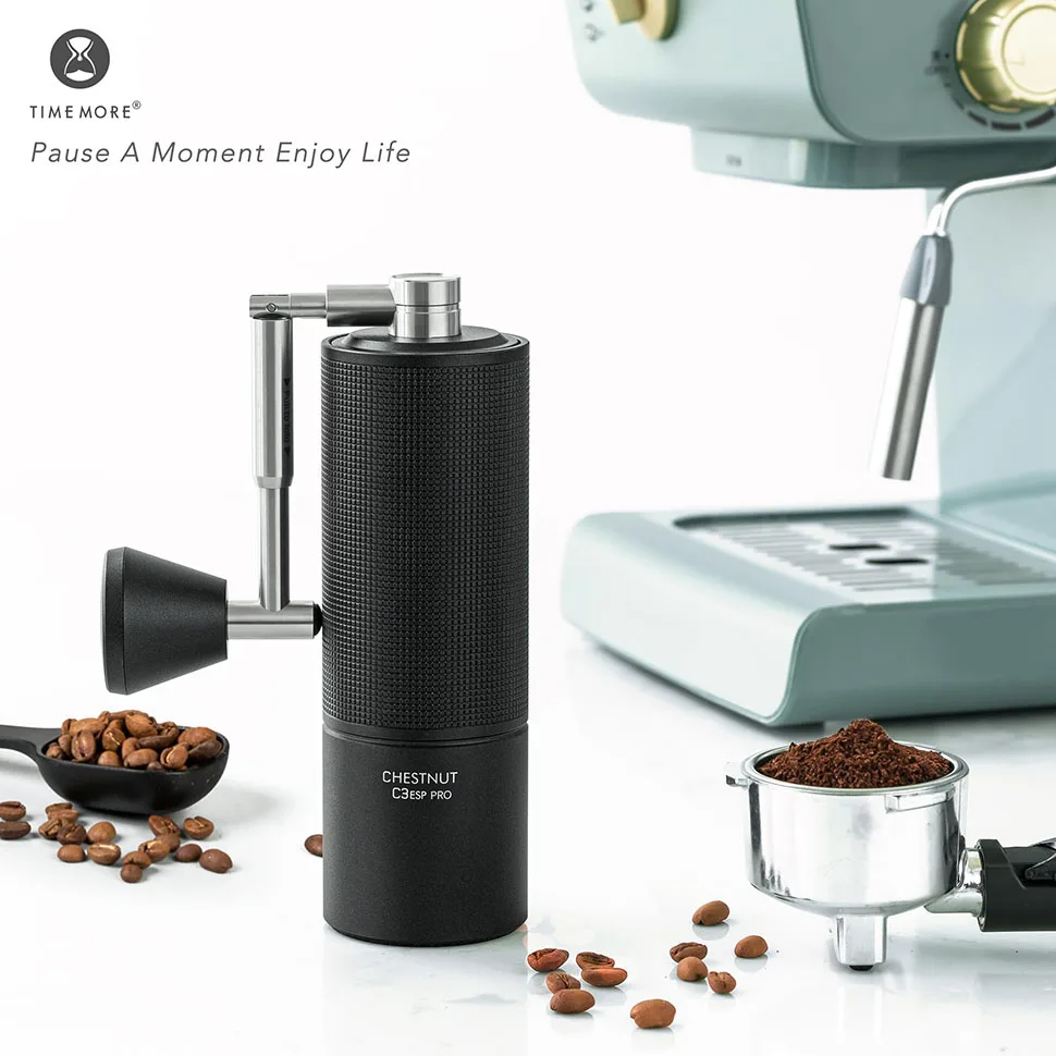 TIMEMORE C3 ESP PRO Coffee Grinder Foldable Handle Adjustable Grind Setting for Espresso to French Press Manual Coffee Grinder