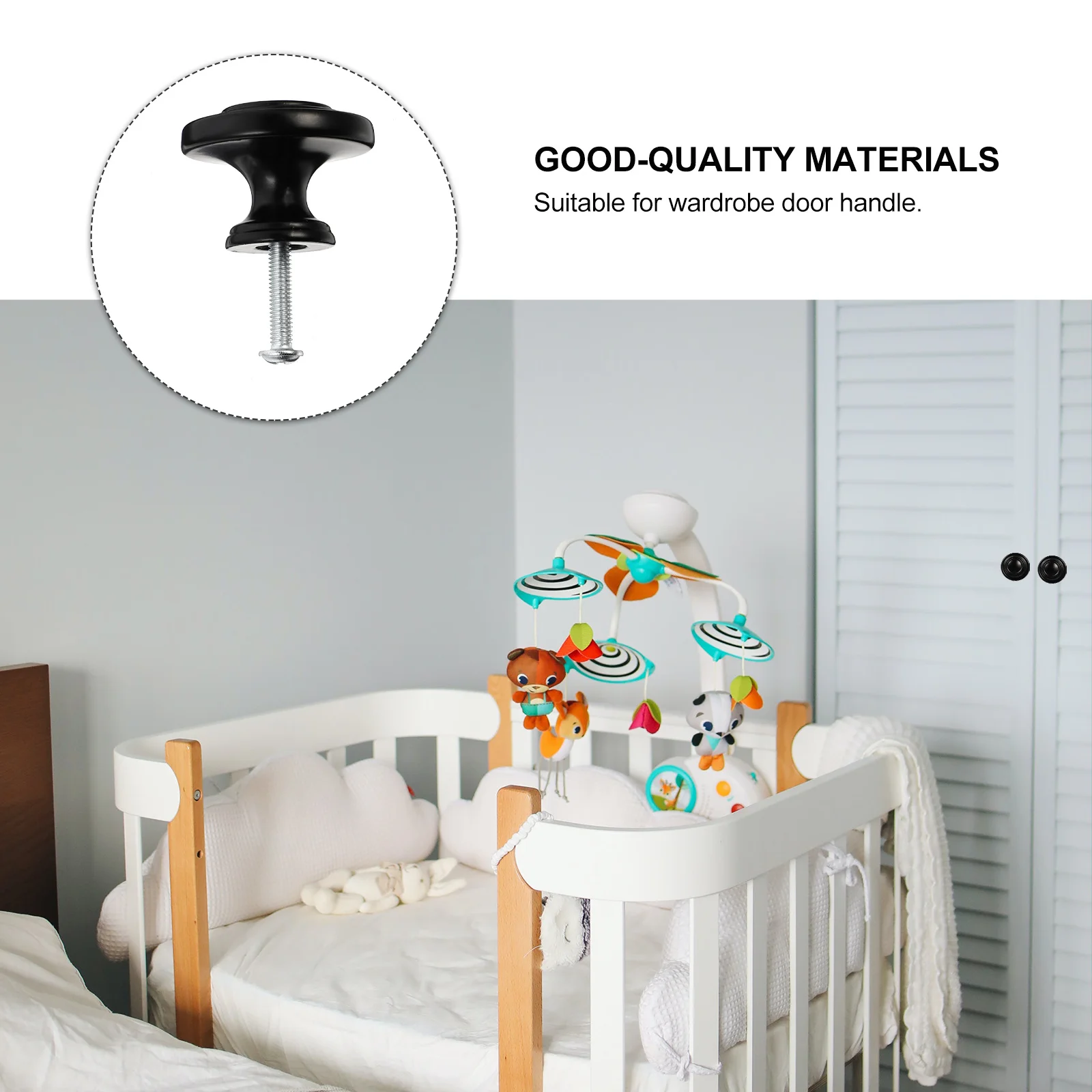 

12pcs Black Round Cabinet Knobs Zinc Alloy Drawer Handles Simple Dresser Pulls For Wardrobe Cupboard Office Furniture