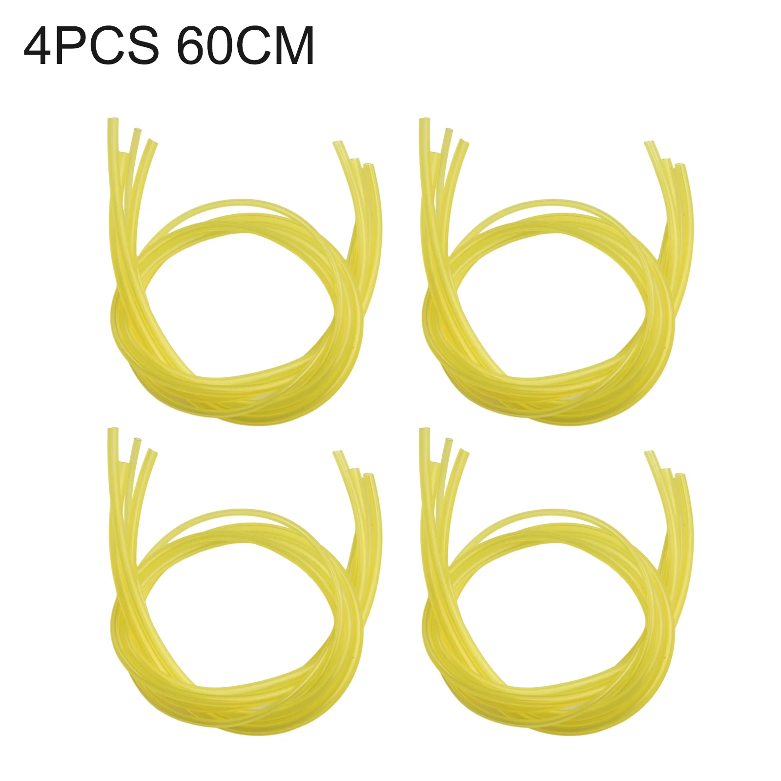 4pcs/set 4 Sizes Trimmer Chainsaw Blower Yellow Fuel Line Hose Gas Pipe Tubing Fuel Lines Tools Parts Accessories