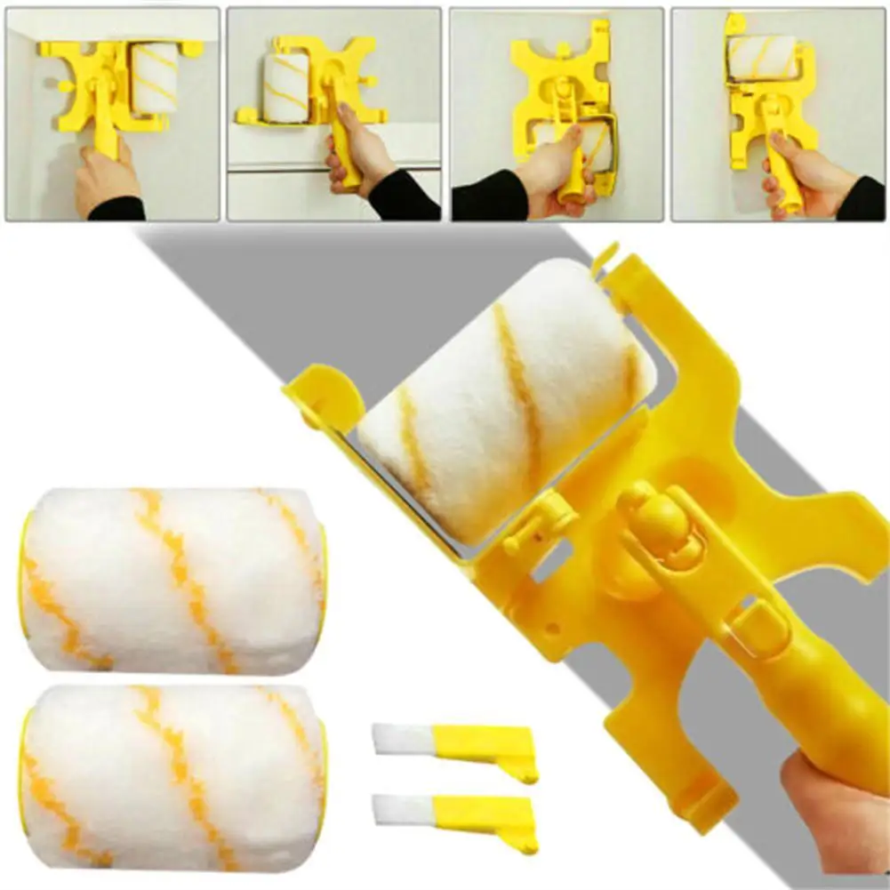 

Clean Cut Paint Edger Roller Proffesional Brush Painting Tools Removable Cleaning Brush Safe Tools For Home Wall Ceiling