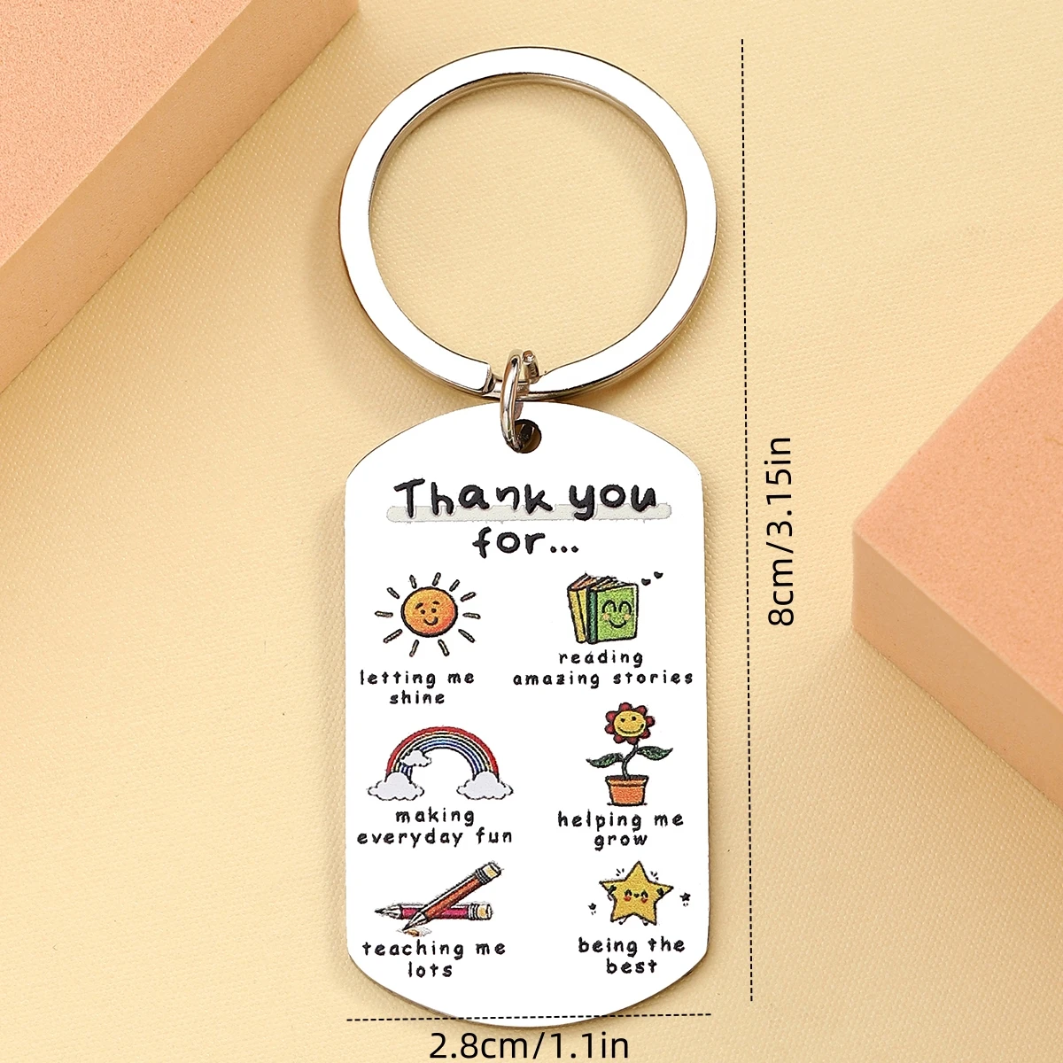 1Pc Teacher Appreciation Gifts Ladies Keychain Cute Thank You Teacher Gift Christmas Thanksgiving Gift Valentine\'s Day Gift