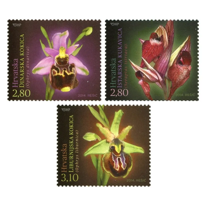 3 PCS, Croatia, 2014, Plant Stamps, Real Original, MNH