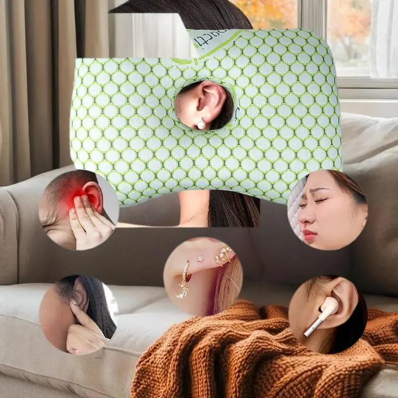 وسادة ثقب الأذن القطنية المسامية مع فتحة وسادة نوم مريحة محمولة للأقراط والشفاء والرعاية اللاحقة أثناء السفر #3