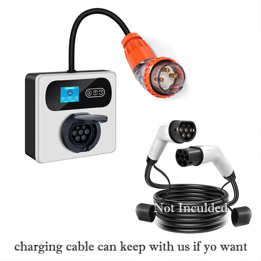

Protable Wallbox with APP 7KW 32A AU 3PIN CEE to Type 2 Socket EV Charger WiFi Control Electric Vehicle Charger