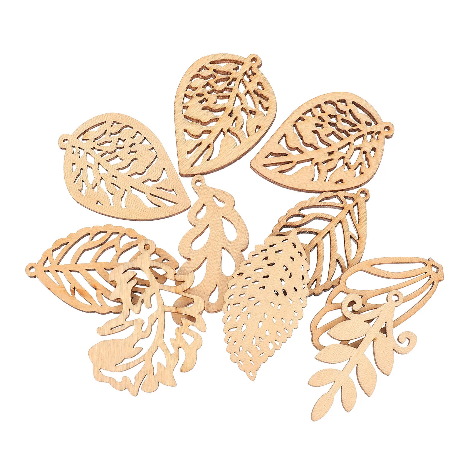 10Pcs DIY Wooden Slices Decors Graffiti Chips Home Office Decoration Supplies Wood Chips Kids Hand-Painted Craft Toys