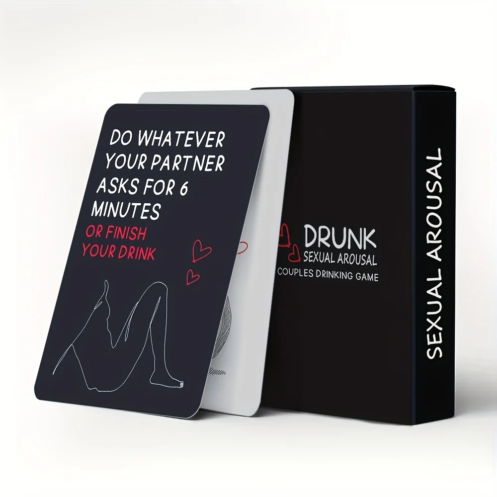 Drunk Card Game For Couples, Party Gathering, Valentine's Day Gift, Perfect Date Night |Size: 3.54in X 2.56inx0.71in | 50Cards |