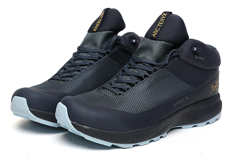 2025 New ARCTERYX  AERIOS FL MID GORE-TEX Men Mid Top Waterproof Shoes Gold Anti Slip Hiking Shoes Bird Shoes Eur40-45