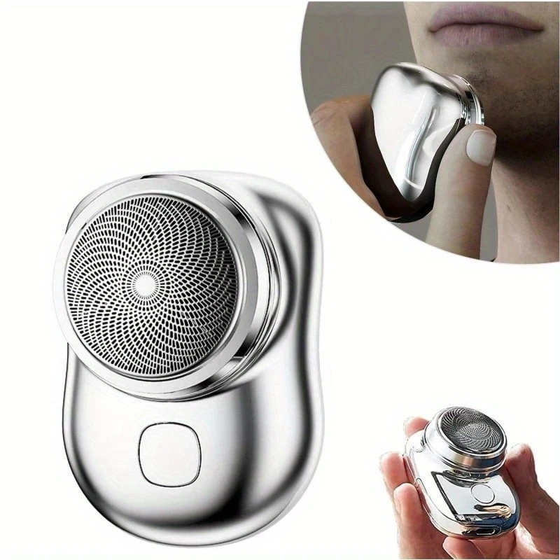 Mini Electric Shaver For Men Waterproof Rechargeable Portable Face Cordless Trimmer Knive Face Beard Razor Wet And Dry Dual-use