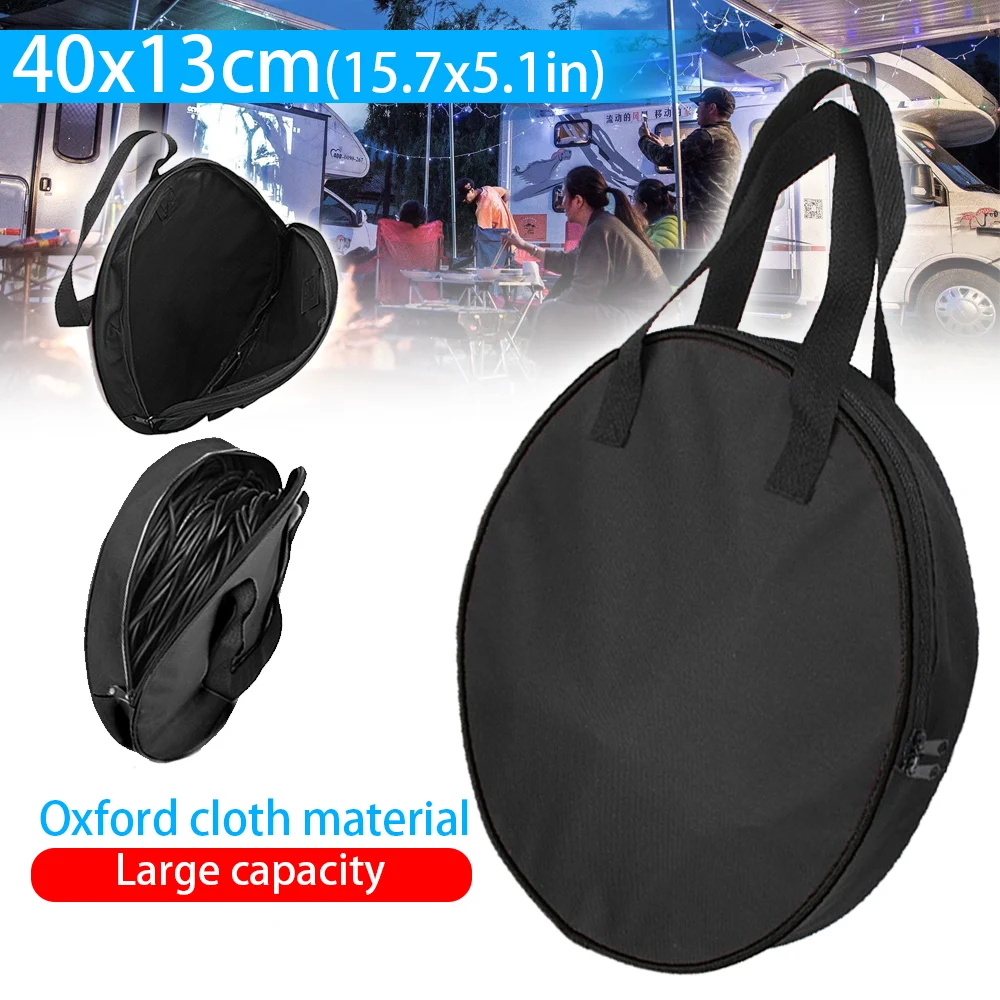 40*13cm Car RV Caravans Wire Cable Harness Storage Bag Case Portable Heavy Duty Cable Organizer Motorhome Gardening Oxford Cloth