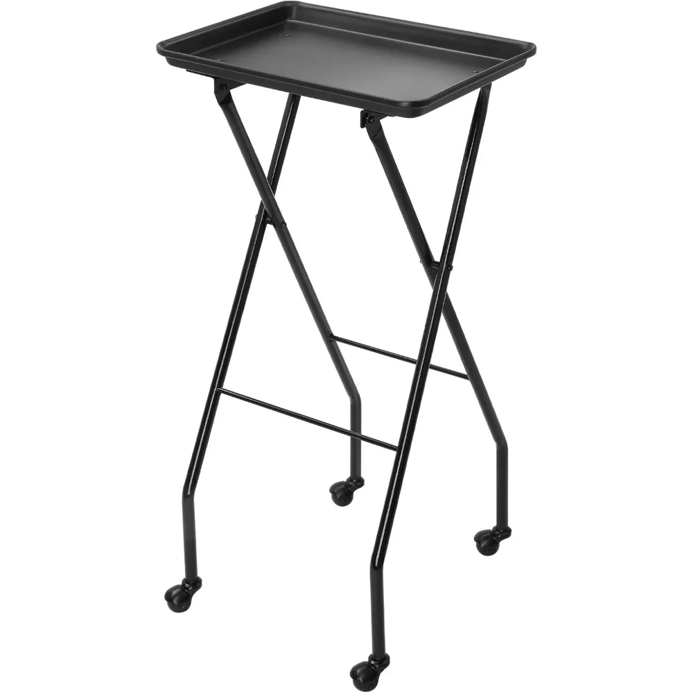 

Foldable Salon Tattoo Stand Mobile Rolling Trolley Cart Stylist Beauty Tray New