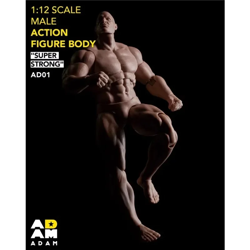 MUFF TOYS ADAM 1/12 مقياس ذكر الجندي الهزلي قوي العضلات الجسم 6 ''سوبر مرنة المشتركة عمل الشكل الجسم دمية #3
