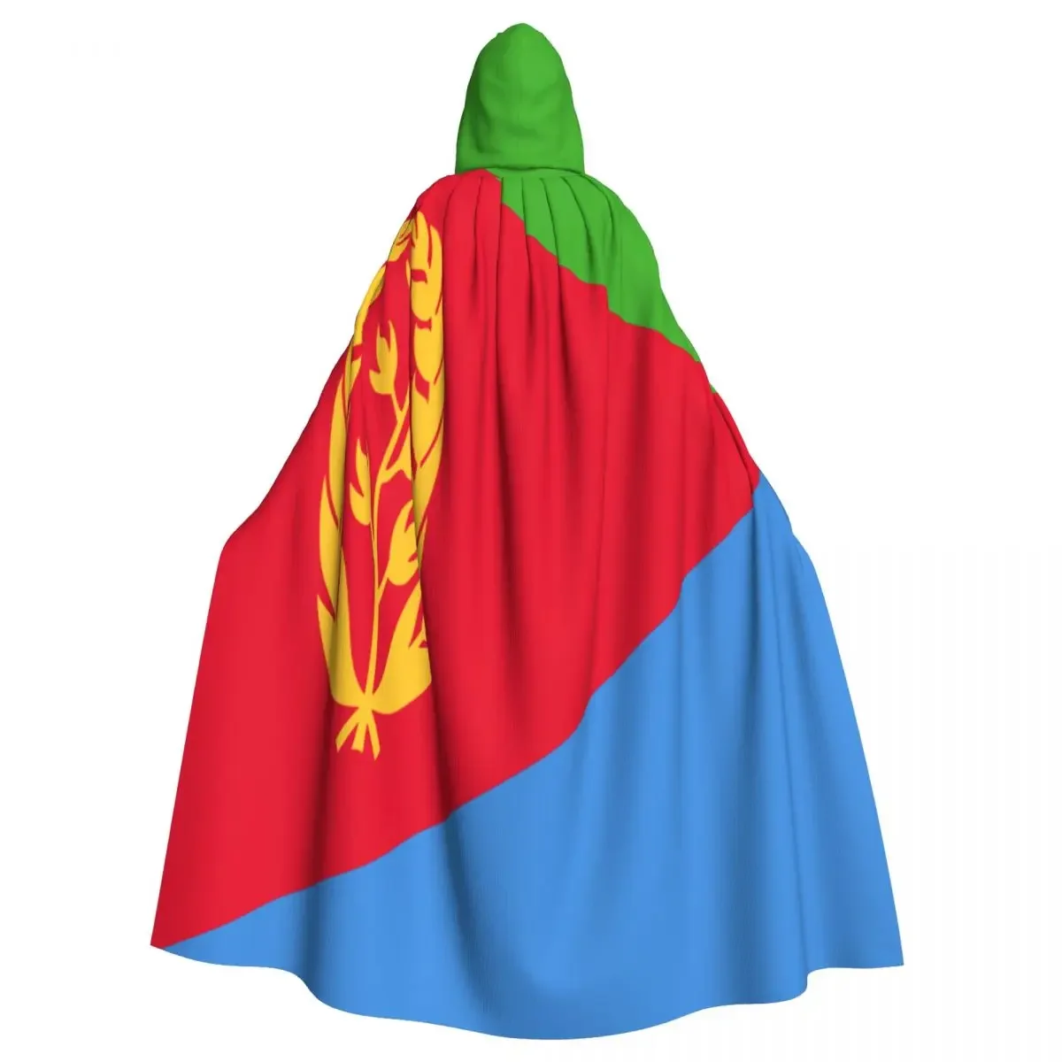 Hooded Cloak Polyester Unisex Witch Cape Costume AccessoryFlag Of Eritrea