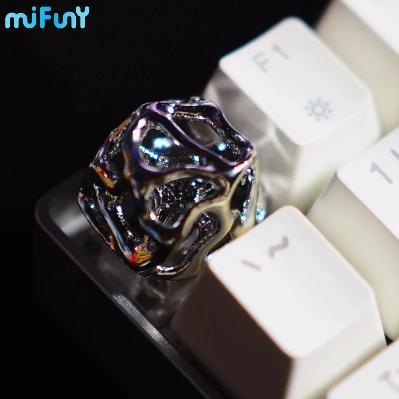 Imagem -02 - Keycaps para Teclado Mecânico Mifuny Hollow Custom Keycaps Keycap de Metal Personalizado Liga de Alumínio Presente