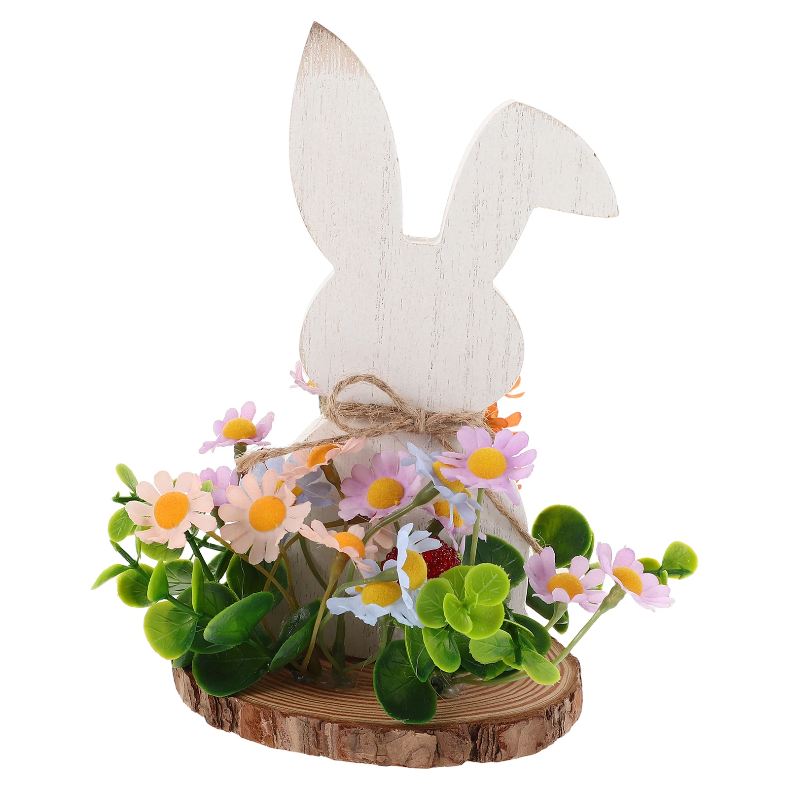 

Wooden Rabbit Ornament Home Decor Easter Bunny Table Decoration Sign Ornaments Decorations Spring Cabinet Tabletop