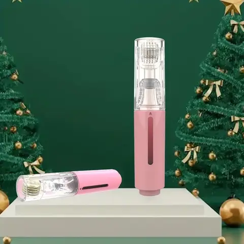 아쿠아 더마 롤러 마이크로니들링 105개의 미세 마이크로니들 세럼 딜리버리 애플리케이터 휠 스킨 뷰티 립 부스터 간호 도구