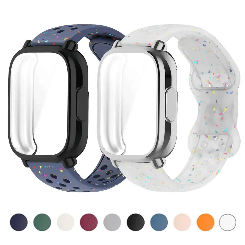 

Strap+Case For Xiaomi Redmi Watch 5 active 5 Lite Protector Full Cover Screen TPU Soft Shell and Silicone Breathable Sport Band