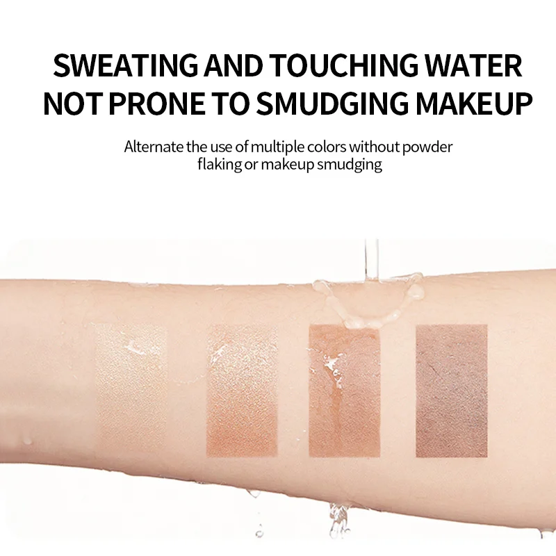 新しい 4 色アイシャドウ パレット グリッター パール光沢のあるスパンコール マット 防水 高外観レベル アースカラー ポータブル 小型