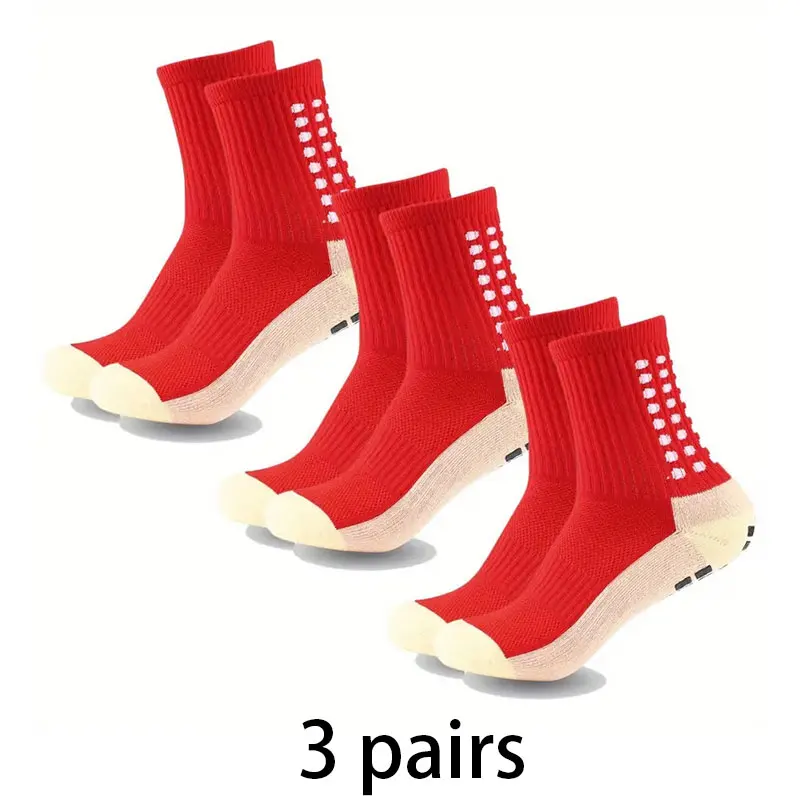 

3Pcs Adult Badminton Socks Non-slip Towel Bottom Wicks Sweat Sports Socks Men's Running Socks