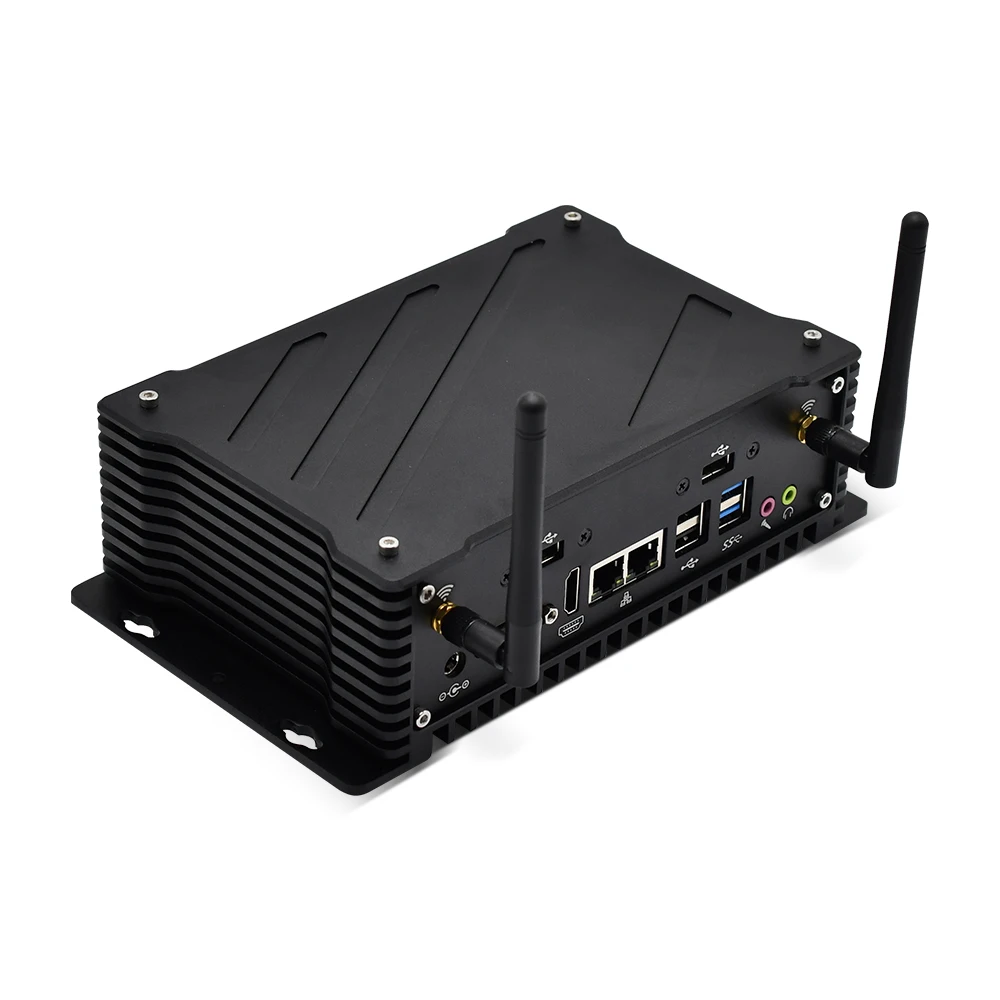 TOPTON Fanless Industrial Mini PC Desktop Computer Cele ron J1900 3965U Core i3 7167U 6 * COM Thin Client
