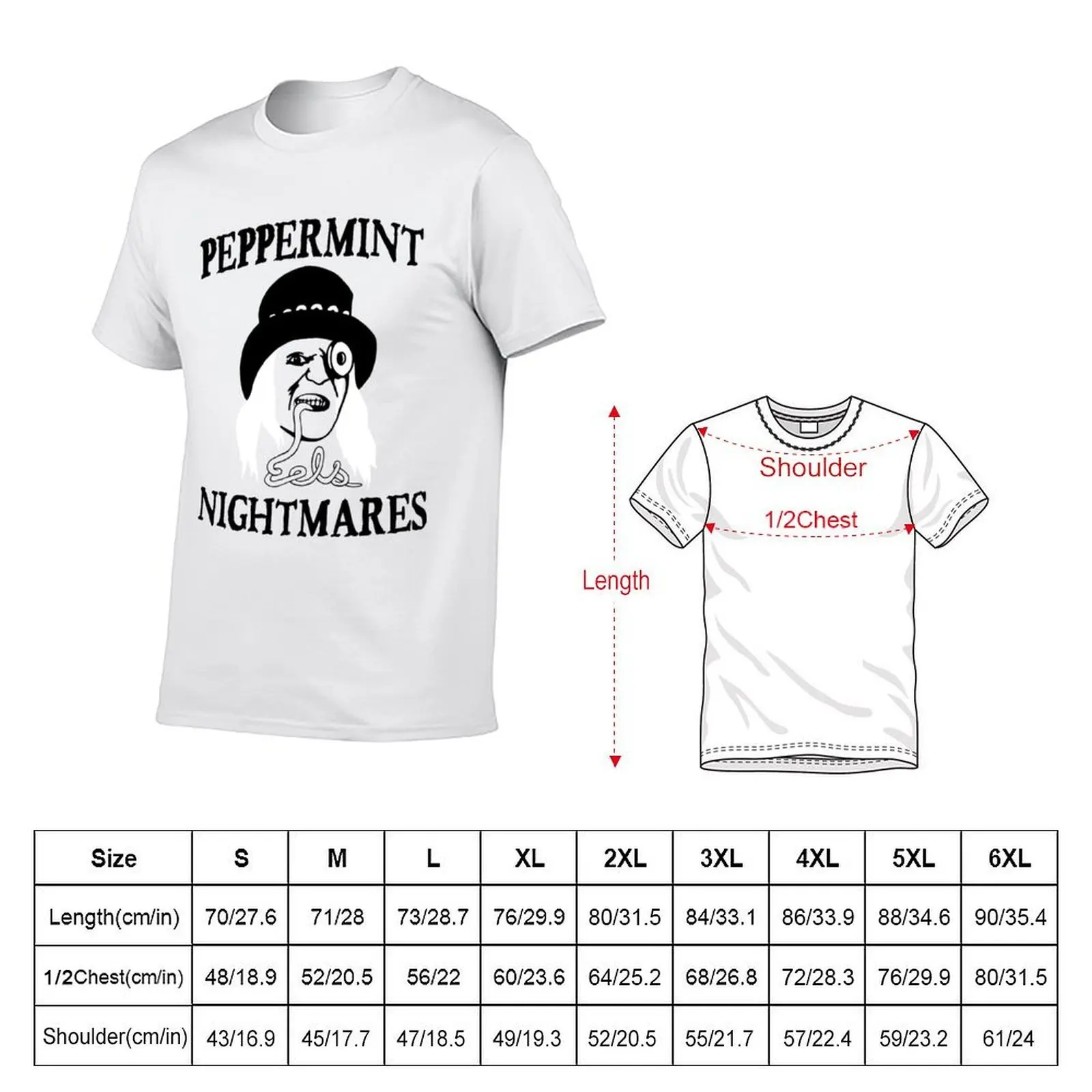 Peppermint Nightmares T-Shirt man t shirt luxury t shirt personalised t shirts for man graphic funny T-shirt