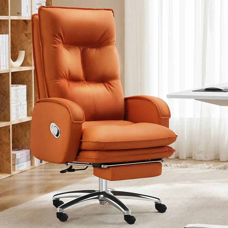 

Armrest Office Chair Back Executive Support Ergonomic Leather Swivel Comfort Design Chairs Modern Sandalye Luxury Furniture